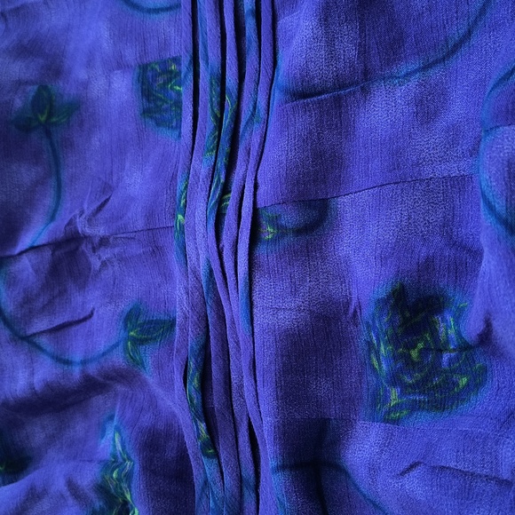 S.L. Fashions Turquoise Violet Maxi Vintage Vtg Size 8 - Picture 6 of 7